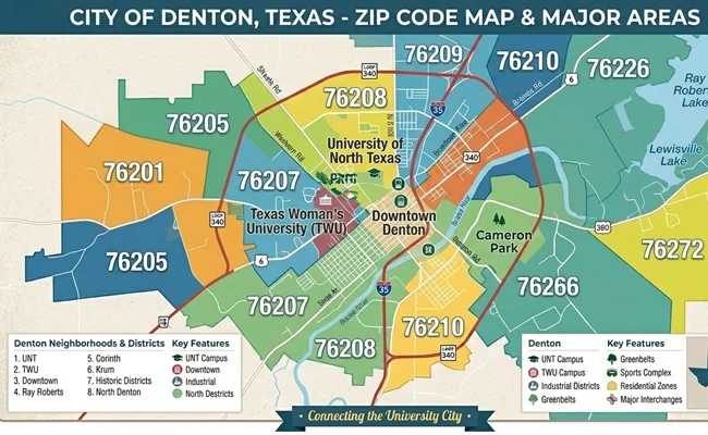 Denton ZIP Code Texas