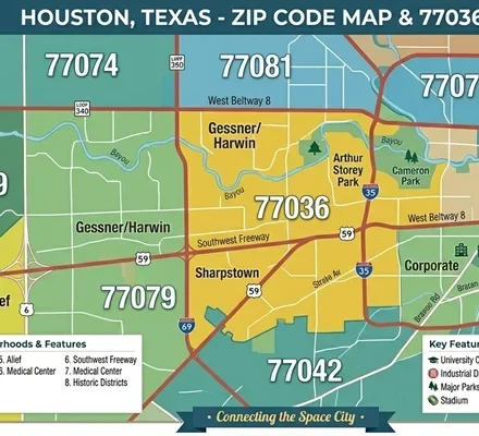 Houston Texas ZIP Code 77036