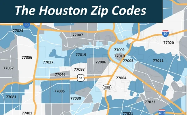 ZIP Code Houston Texas USA