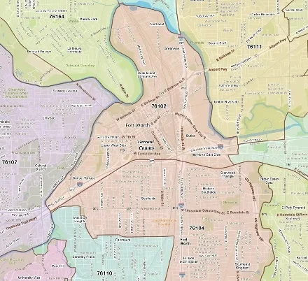 ZIP Code Texas Fort Worth