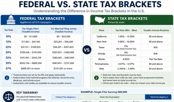 Federal vs. State Tax Brackets