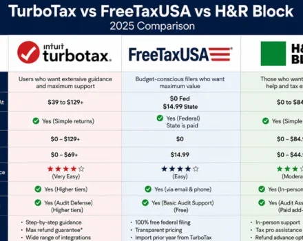 TurboTax vs FreeTaxUSA vs H&R Block